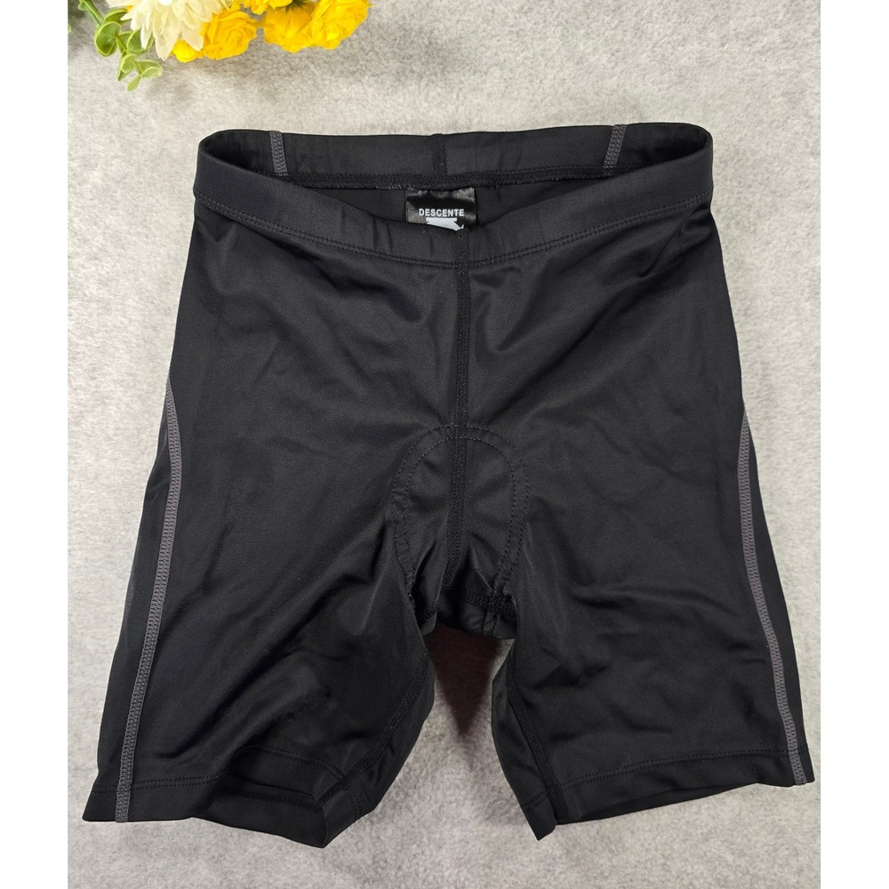Descente Cycling Shorts Mens Large Black Padded Biking Athletic Performance